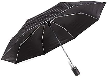 GLF Automatic Men's Striped Business Umbrella,Black