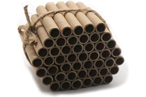 Super Idee Juego de 200 tubos de cartón rellenos de 60 mm de longitud para hotel de insectos, casa de insectos, abejas silvestres, hotel de abejas salvajes, casa de abejas, hotel de abejas, hotel de