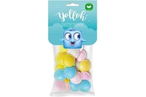 YOLLOH - Sachet Bonbon Ufo's - Vegan - 320018 - Multicolore - Fruit - Soucoupe - 1 sachet de 25 Gr - Anniversaire - Enfant - Adulte