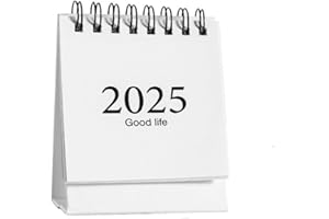 croselyu Desktop Calendar Simple Solid Color Cartoon Mini Calendar Creative Desktop Decoration Portable Small Desk Calendar Calendar,9.5x7.5cm (White)