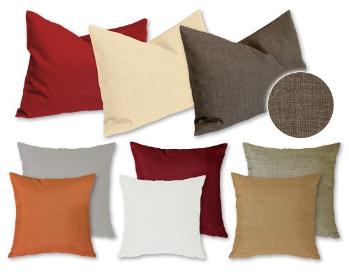 Kissenhülle Struktur Leinen-Optik Kissenbezug Deko Kissen ca. 40×40 50×50 60×60 30×50 oder 40×60 cm Farbwahl #357 (taupe braun, 30×50 cm) - 2