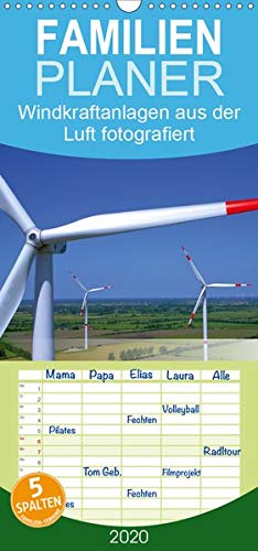 Windkraftanlagen aus der Luft fotografiert - Familienplaner hoch (Wandkalender 2020 , 21 cm x 45 cm, hoch): Die schönsten Windkraftanlagen aus der ... 14 Seiten ) (CALVENDO Technologie)