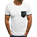 Produktbild Basic T-Shirt Herren Bluse Mode 2018 Sommer Sonnena Herren Tops Camouflage Oberteile Slim Kurzarm Bluse Männer Tanktop Casual Muskel Schlank Kurzarm Hemden mit Tasche Sportbekleidung Atmungsaktiv (M, Weiß 2)