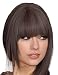 THICK CLIP IN ON FRINGE BANGS WITH SIDE FACE FRAMING LAYERS CUSTOM MADE FREE COLOUR MATCH SERVICE (DARK BROWN (2))