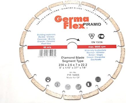 Germa Flex Piramid Segment 230mm Stone Cutting Discs Diamond Blade Angle Grinder Concrete Brick