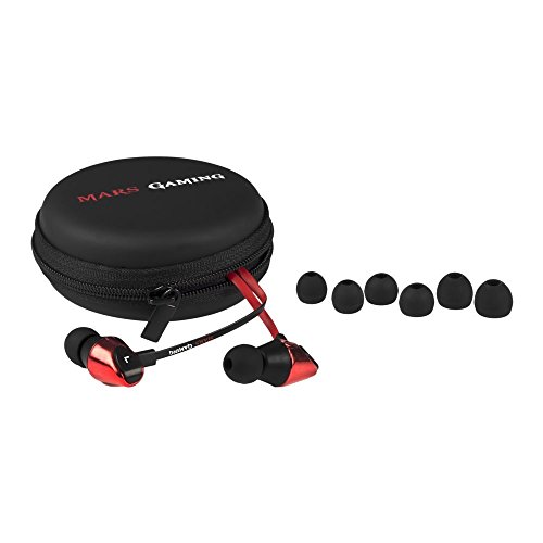 Mars Gaming MIH2 - Auriculares gaming in-ear  sonido premium 2 v  as  drivers neodimio  almohadillas intercambiables  micr  fono  cable antitorsi  n  jack 3 5mm  PC   PS4   XBOX ONE Smartphone 