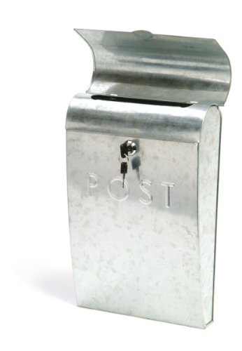 Garden Trading Buzón de Acero galvanizado, 37 x 24 x 8 cm, con Cerradura, Color Plateado