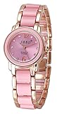 SBAO Damen Uhr Analog Quarz mit Metall Armband Wasserdichte Roségold und Rosa XSBCP0014