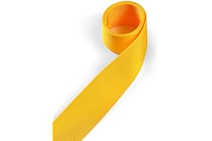 1buy3 Fettuccia Polipropilene, Alta 25 mm e Lunga 4 Metri, Colore: 10 - Giallo Sole | Anche Alta 20mm, 30mm, 40mm o 50mm | 4 o 12 Metri di Lunghezza | 30 Colori