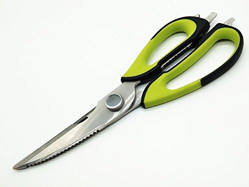 FXS Multifunctional High Quality Stainless Steel Kitchen Scissors Housewares Multipurpose Cooking Scissors with Sharp Blade Comfortable Handle (Black)