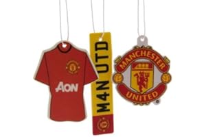 ONTRAD LIMITED Official Manchester United FC Car Air Freshener (3 Pack) - A Great Gift / Present For Men, Sons, Husbands, Dads, Boyfriends For Christmas, Birthdays, Fathers Day, Valentines Day, Anniversaries Or Just As A Treat For Any Avid Football Fan