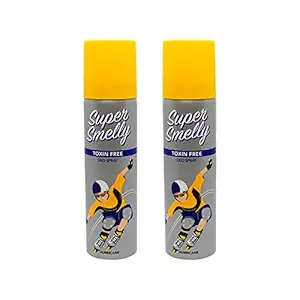 Super Smelly Hurricane Natural Deodorant Spray Combo | For Teens, Tweens, Boys, Men, Girls and Women | Long Lasting Bold Musk Fragrance | With Tea Tree Oil & Aloe Vera - 150 ml (Pack of 2)