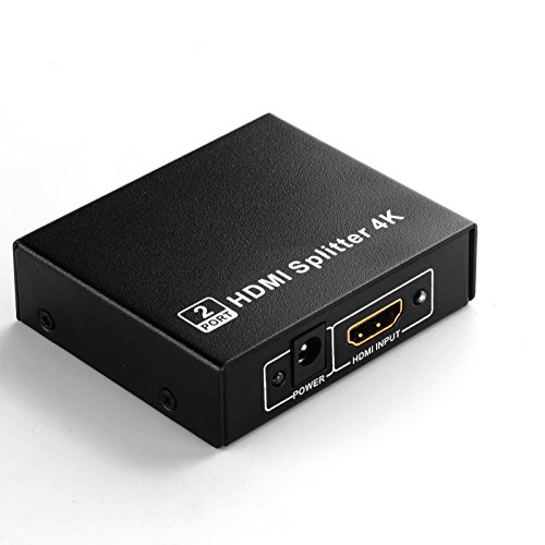 Swees® 4k UHD HDMI Splitter / Verteiler 1 IN 2 OUT (1 Eingang und 2 Ausgänge) | 4k Ultra HD 2160p / Full HD 1080p | HDCP | 3D Ready