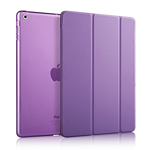 iPad mini Hülle, Toeoe iPad mini 1 2 3 Auto Aufwachen / Schlaf Funktion Schutzhülle mit Lichtdurchlässig Rückseite Abdeckung und Eingebautem Magnet für iPad mini 3/2/1 (Lavendel Lila) - 4