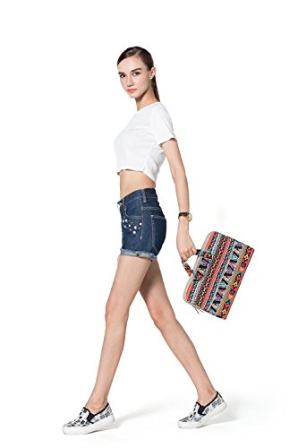 MOSISO Bohemien Segeltuchstoff Hülle Sleeve Laptop Aktentasche für 15-15,6 Zoll MacBooks, Laptops Form: Phönix - 6