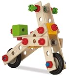 HEROS 100039038 – Constructor, Kran 170-teilig – Holz-Konstruktions-Set – 7 verschiedene Modelvarianten baubar – Made in Germany - 6