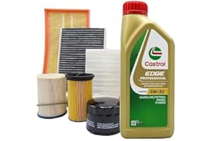 KW&HP KIT TAGLIANDO 4 FILTRI E 5 LT LITRI OLIO MOTORE ORIGINALE 5W30 COMPATIBILE CON A4 AVANT 2.0 TDI, ALLROAD (B8) (B9)