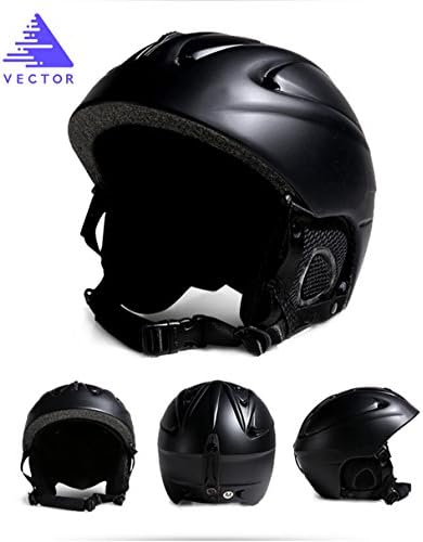 VECTOR OUTDOOR Sports Adult M Size Snowboard Ski Helmet for Skiing Cycling Black CN EN1077