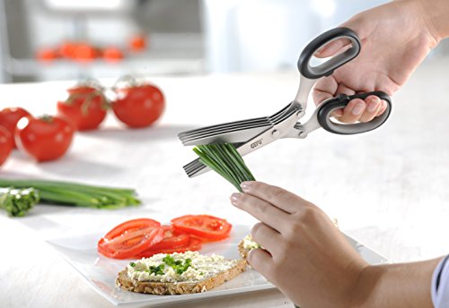 Gefu 12660 Kräuterschere Cutare, Mit Reinigungskamm