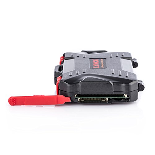 LYNCA Speicherkarten Schutzbox mit Kartenlesegerät Platz bis zu 19 verschiedenen Speicherkarten, Kartenleser für CF/SD/TF-Karten mit Tarion Reinigungstuch - 9