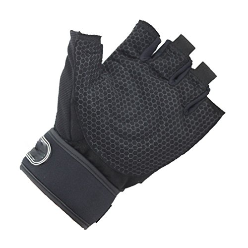 Gym Bodybuilding Trainings Sport Fitness Gewichtheber Handschuhe schwarz M - 3