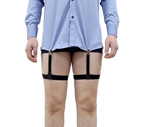 Jelinda Camisa para hombres Stays con abrazaderas antideslizantes 1 par (clips de plástico)