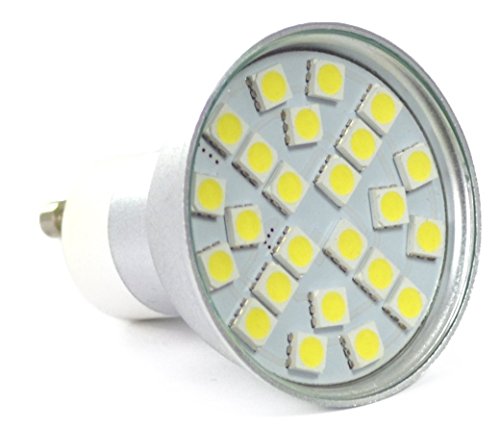 Einbaustrahler Aqua IP65 | 230Volt GU10 5Watt LED Leuchtmittel warmweiss – 430Lumen | Bad – Sauna – Vordach – Keller – Nass- Feuchtraum - 6