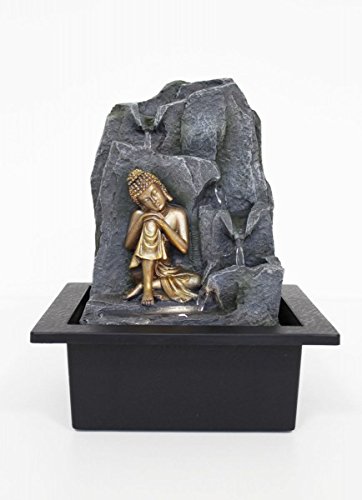 Zimmerbrunnen Dekobrunnen FoBuddha Rest ruhender Buddha mit LED 10647 - 2