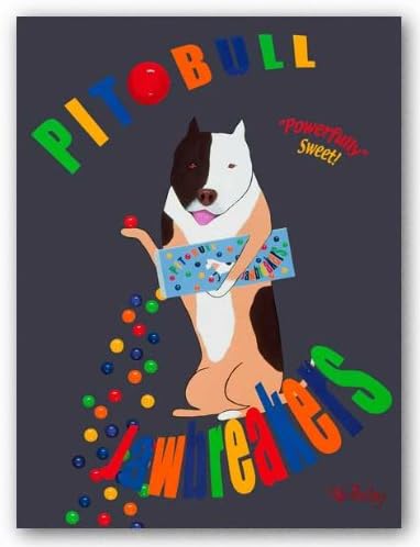 Pit Bull Jaw Breakers by Ken Bailey Art Print Poster