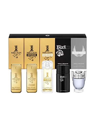 Paco Rabanne Miniatures Gift Set 5ml 1 Million EDT + 5ml 1 Million Intense + 7ml 1 Million Cologne +
