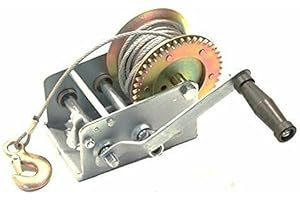 REPLOOD Paranco Verricello Manuale 2 Tonnellate Con Cavo In Acciaio 10 Metri 5 mm