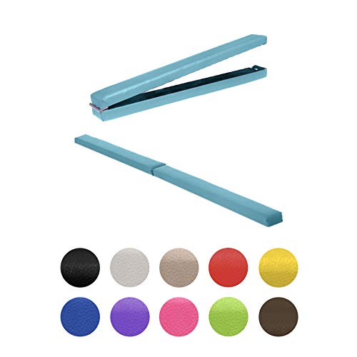 Fun!ture turquoise faux leather folding gymnastics training balance beam