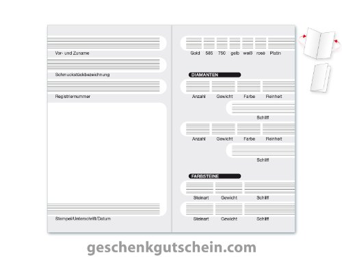 200 Stk. Schmuckzertifikate SC554 für Schmuck, Juwelier und Goldschmied - 2