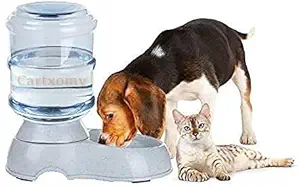 Cartxomy Pet Waterer for Dog Cat Animal Automatic Gravity Water Drinking Dispenser Fountain Bottle Bowl Dish (Pack of one)