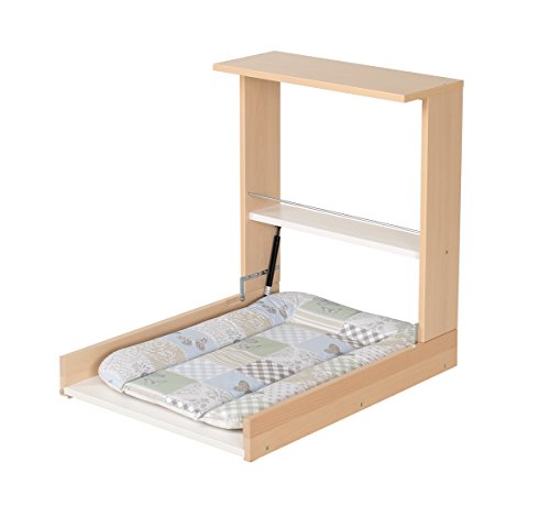 Preisvergleich Produktbild Geuther - Wand-Wickelregal Wicki, TÜV geprüft, inkl. Wickelmulde, natur, Patchwork