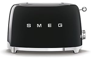 SMEG Grille-pain rétro à 2 tranches (noir)