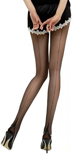 Jonathan Aston New Seam & Heel Tights-Black/Black-B (Medium)