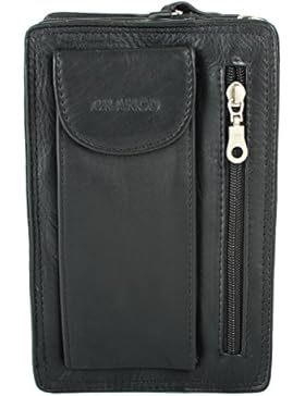 Branco Handgelenktasche schlicht mit vielen Fächern Leder Herrentasche