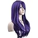 YOPO 28" Wig Long Big Wavy Hair Women Cosplay Party Costume Wig(Purple)