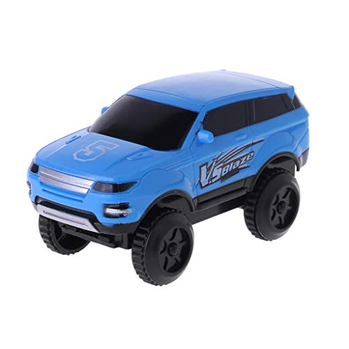 Preisvergleich Produktbild JERKKY Elektronische Eisenbahn Auto Spielzeug Batterie Power für Kinder Weihnachten Geburtstagsgeschenk Blau