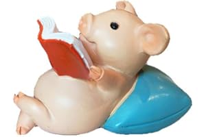 Gemmia Miniature Fairy Garden Pig Statue- Love Study Pig Boy