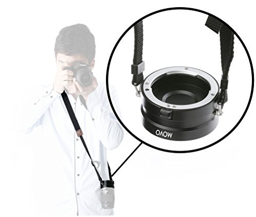 Cambiador de Objetivos Rápido & Correa Giratoria de Movo para Objetivos Micro 4/3 de Cámaras sin Espejo (Compatible con las Cámaras Canon EOS EF/EF-S Mount)