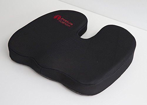 Posture Cushion - Seat Wedge Lumbar Support Cushion With Soft Memory Foam Insert. Great For Coccyx Comfort And Pain Relief. Helps Prevent Back Pain While Sitting In The Car Home And Office. Available With Black Mesh Cover And Anti Slip Base. Great Quality And Value For Money.