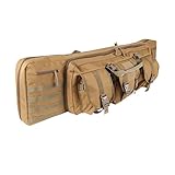 Weich gepolstertes Innenfutter ----- Unsere Waffentasche verfügt über interne Klettverschlüsse und ein weich gepolstertes Innenfutter, das Ihre Gewehre sicher in der Waffentasche hält und dennoch leicht genug zum Tragen ist. Die meisten Gewehrpistolen wie M4, AK47, G36C, AR15 usw. passen. Wir haben alle Reißverschlüsse für eine lange Lebensdauer verbessert