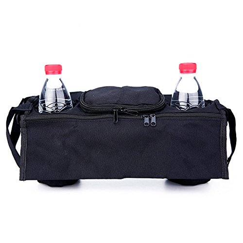 Preisvergleich Produktbild Zanasta Kinderwagentasche Organizer mit 3 Fächern / Deluxe Kinderwagenzubehör Universal Befestigung