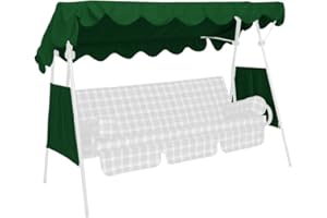 Angerer Freizeitmöbel GmbH Hollywoodschaukel Sonnendach - passend für viele 3-Sitzer Hollywoodschaukeln - Schaukeldach Made in Germany (PE grün, 200 x 120 cm)