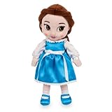 Bella muñeca peluche con los detalles de cuento de hadas que incluye una cara bordada, una melena de tela y un vestido de raso con una cinta bonita a modo de cinturón