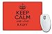 Produktbild Rot Keep Calm und Love BURLEY Mauspad Farbe 0359