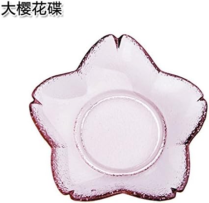 KXZDAS Creative cherry blossom Season Dish kitchen glass dish with sauce dishes snack table sauce vinegar sauce dish Cherry Blossom dish
