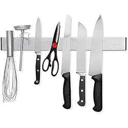 Porte-couteaux, HG POWER Barre à Couteaux Aimantée, Acier Inoxydable Porte-Couteaux Magnétique pour Support ustensiles de Cuisine et Outils, 31cm (12")